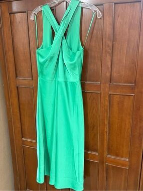J. Crew Green Cross-Back Midi Dress / size 8 / wedding party / cocktail dress